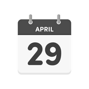 4月29日･April 29.の日めくりカレンダーのアイコン - 4/29や昭和の日（日本の祝日）のイメージ素材