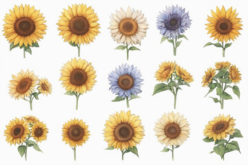 set of sunflowers 63