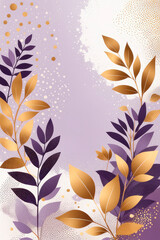 Floral abstract background banner for decoration, print, wallpaper, textile, interior design.