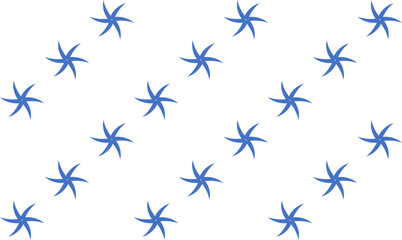 Blue sun star repeat pattern, replete image, design for fabric printing or wallpaper, repeat patter print, strip line
