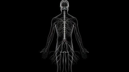 Graphic illustration of human nerves