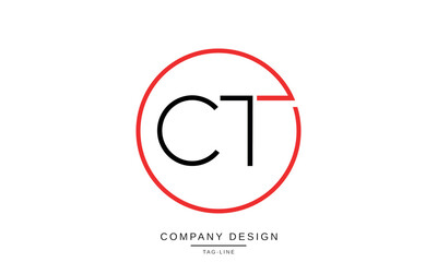 CT, TC Abstract Letters Logo Monogram Design