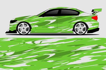 vector car sticker wrap design for racing car