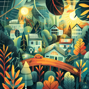 Climate Action Illustrations: Create captivating visuals depicting climate action
