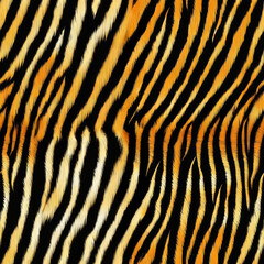 Fototapeta na wymiar Detailed close-up of a tiger print pattern