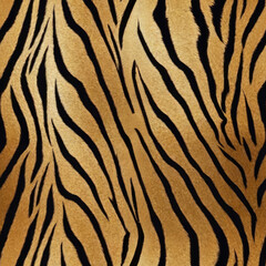 Detailed close-up of a tiger print pattern