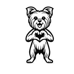 
Yorkshire Terrier Heartwarming Pose illustration vector
