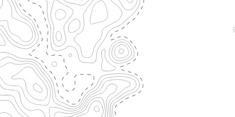 Fototapeta premium Black and white lines seamless Topographic map patterns, topography line map. Vintage outdoors style. The stylized height of the topographic map contour in lines and contours isolated on transparent