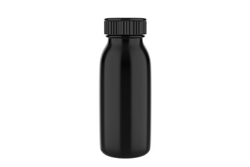 Matte Plastic Bottle Mockup Isolated On White Background. 3d illustration