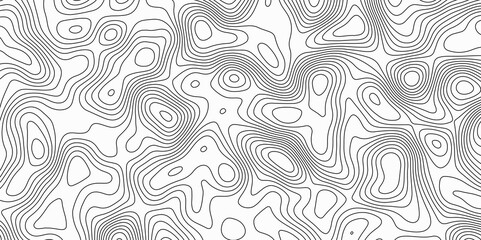 Topographic contour map. Vector cartography illustration. Topographic Map in Contour Line Light Topographic White seamless marble texture. multicolor wave curve lines banner background.