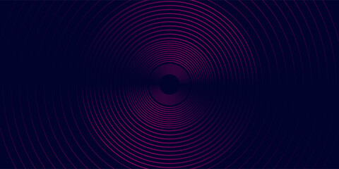 Futuristic abstract background. Glowing circle lines design. Swirl circular lines element. Future technology concept. Horizontal banner template. Suit for cover, banner, website. Vector circle