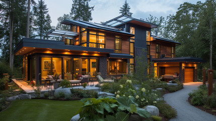 From its solarpowered heating system to its highefficiency windows this luxurious home showcases the latest in climatic responsive design providing a comfortable and environmentallyconscious