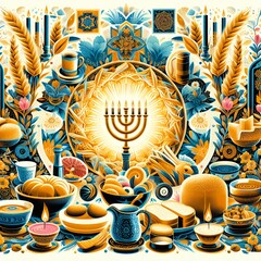Illustration of passover holiday