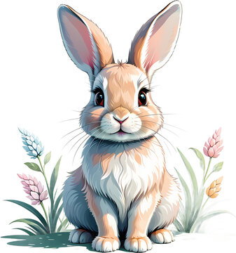 cute rabbit character illustration