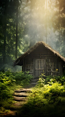Nostalgic Solitude: A Rustic Hut Nestled in the Heart of the Forest - A Timeless Encounter With Nature