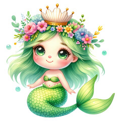 Cute Girl Mermaid 