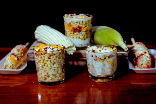 Elote hervido (gastronom&iacute;a de Am&eacute;rica Latina)  Esquite 