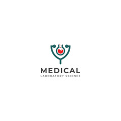 Creative Medical laboratory science logo design