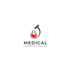 Creative Medical laboratory science logo design