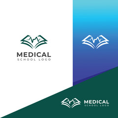 Creative Medical school logo design vector template.