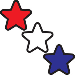Obraz premium Red, white, and blue stars