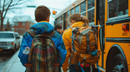 Backpack Symphony: Cinematic Schooltime Moments, Generative AI