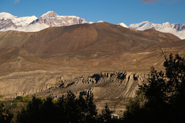 Beautiful landscape from muktinath in mustang, Nepal