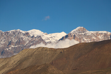 Beautiful Mountain View from Muktinath in Mustang, Nepal