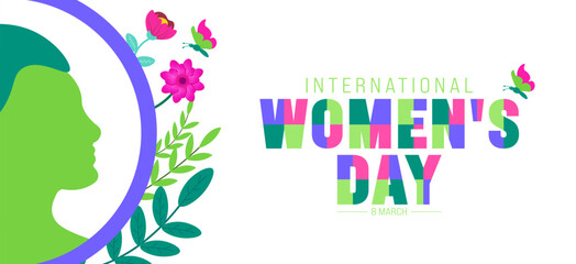 Fototapeta na wymiar 8 March is International Women's Day background with flower design. use to background, banner, placard, card, and poster design template. vector illustration.