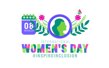 8 March is International Women's Day background with flower design. use to background, banner, placard, card, and poster design template. vector illustration.