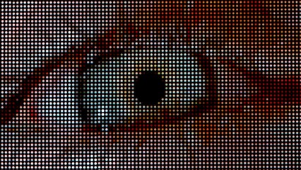 Macro shot of human eye background video. Adult person macro of open eye footage looking directly...