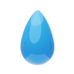 3D Water Drop Natural Elegance In Visual Precision. 3d illustration, 3d element, 3d rendering. 3d visualization isolated on a transparent background
