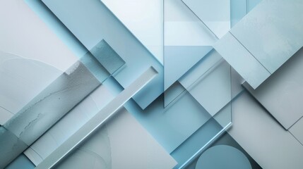 business background with light blue and gray, in the style of geometric modernism, monochromatic shadows, corner composition