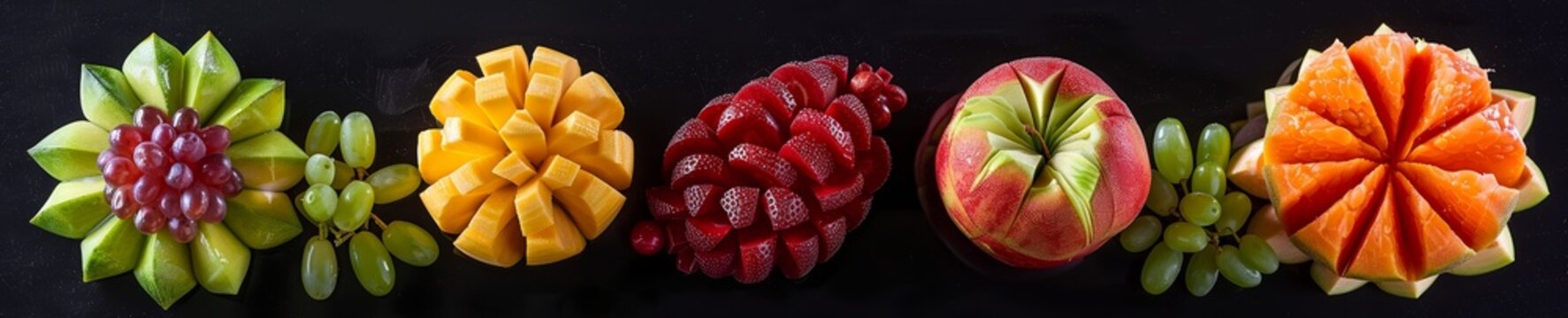 Artistic fruit carving showcasing skill and the beauty of raw ingredients