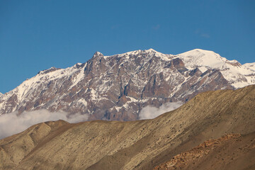 Mustang Landscape in Nepal | Mountains with snow
