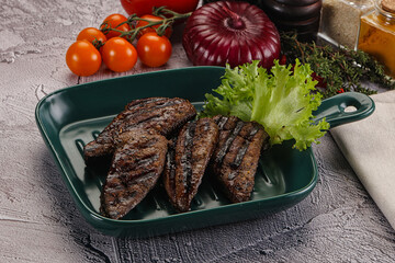 Grilled diet beef liver steak