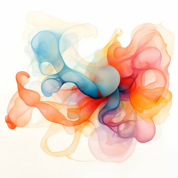 Abstract background. Colorful smoke. Ink in water. Vector illustration.