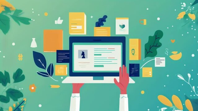 A hand scrolling through a list of online courses and workshops available on a collaborative learning platform highlighting the wide range of learning opportunities.