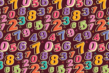 Numbers Seamless Pattern