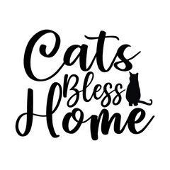 Cats Bless Home SVG Design