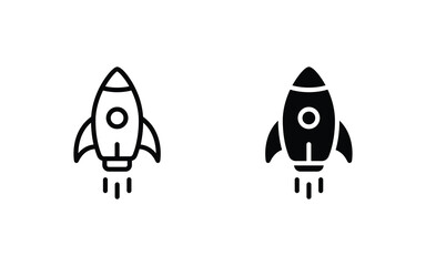 Rocket icons set, Startup icon vector illustration
