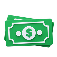 3D Banknotes Financial Precision In Visual Representation. 3d illustration, 3d element, 3d rendering. 3d visualization isolated on a transparent background