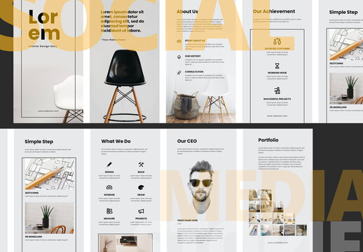 Minimalist Interior Design Social Media Stories Template