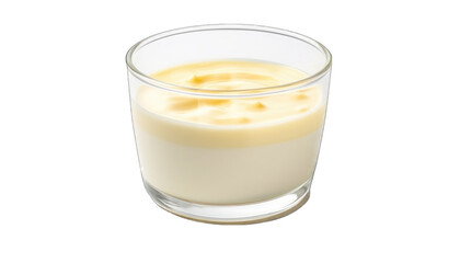 Condensed Milk with glass bowl on front view png