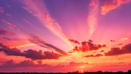 Tableaux ronds sur plexiglas Corail sunset in the sky