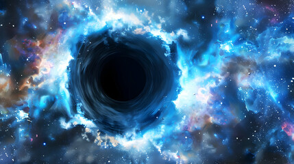 black hole in the deep space - obrazy, fototapety, plakaty