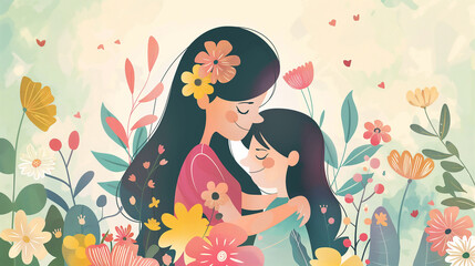 Obraz na płótnie Canvas Happy Mother's Day Card