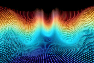 Visual Representation of a Regular 600 Hertz Wave Pattern - The Invisible Energy Made Visible - obrazy, fototapety, plakaty