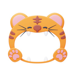 3D Tiger Shape Animal Frame