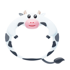 3D Cow Shape Animal Frame